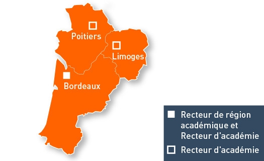 Carte de la région académique