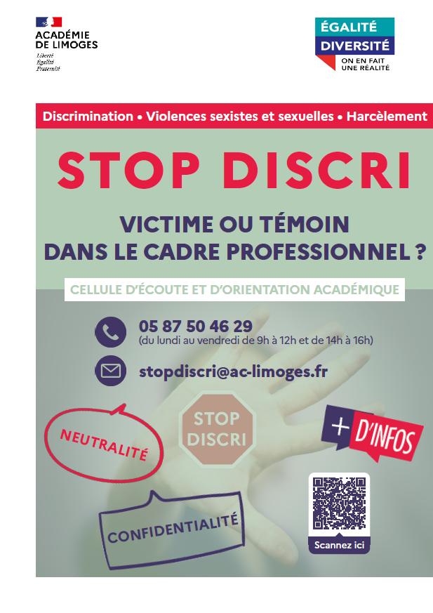 Cliquez pour télécharger l affiche Stop Discri