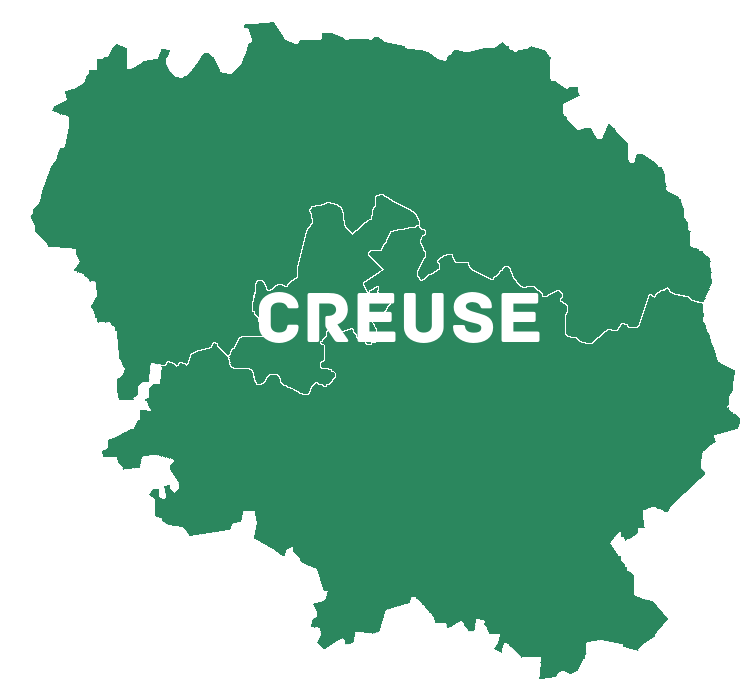 Carte des circonscriptions de la Creuse