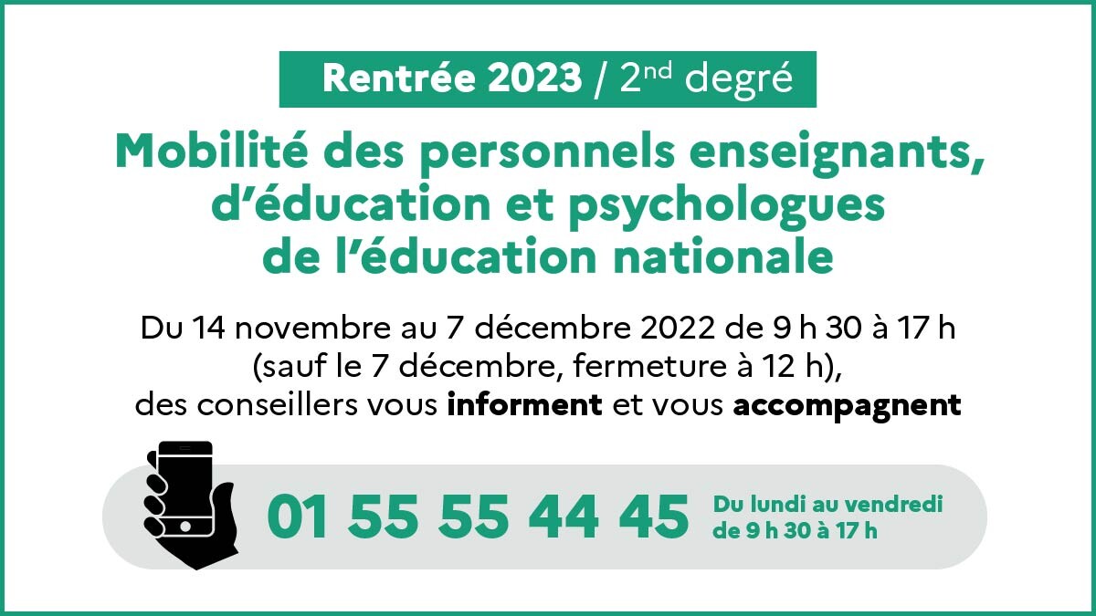 Info mobilité 2d degré 2023