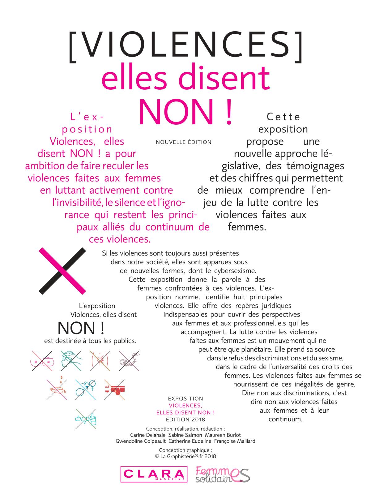 Présentation de l'exposition Violences, elles disent non !