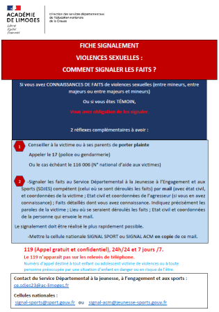 fiche signalement