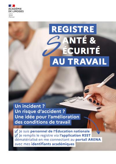 Affiche récapitulative relative à la mise en place du RSST dématérialisé