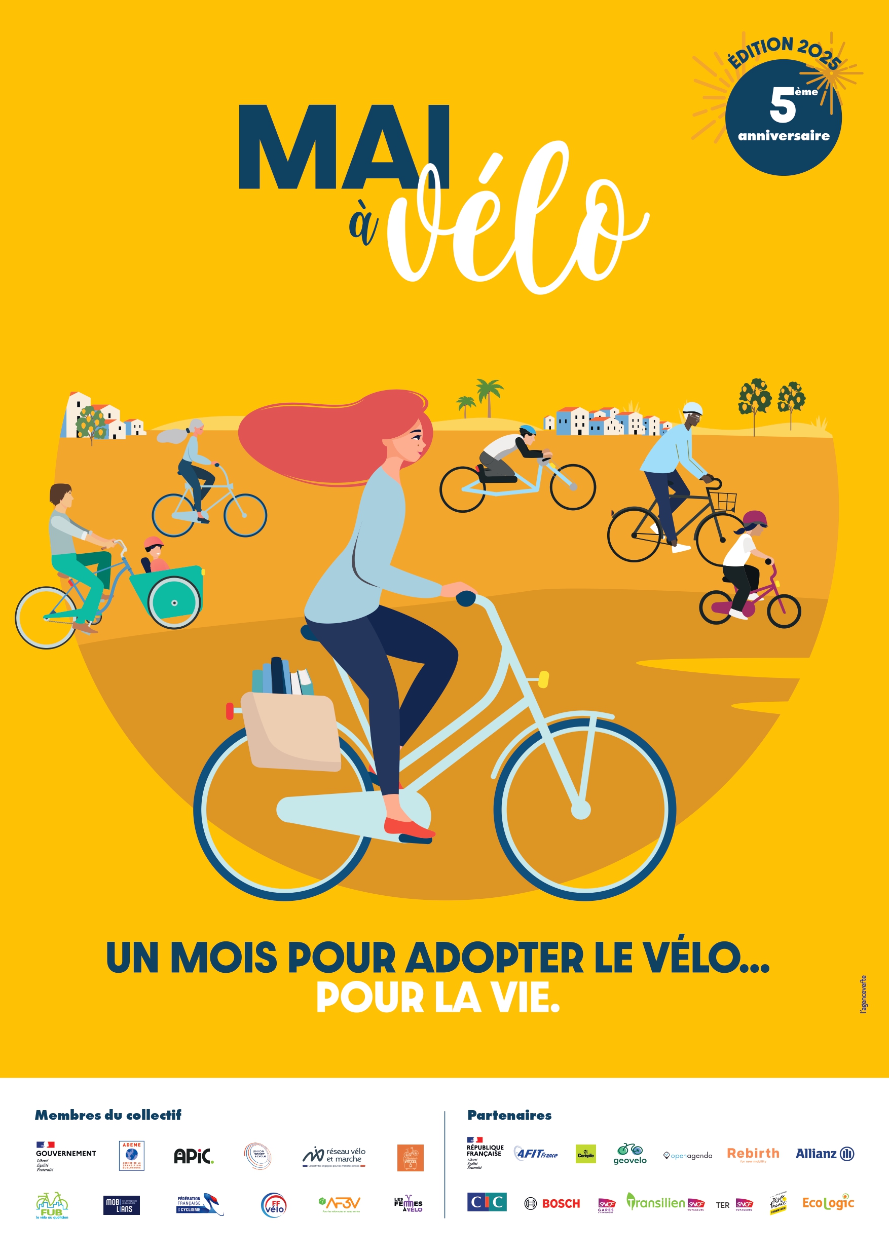 Affiche "Mai à vélo 2025".
