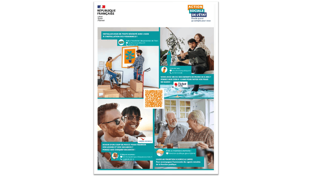 Affiche - Prestations de l'action sociale interministérielle