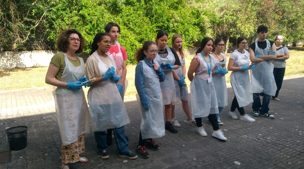 Création de jardinières en Sardaigne, avec Mme Giraud, professeure d’italien au lycée Gay-Lussac